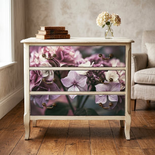 Papier Mousseline Rose Poussiéreuse Découpe de Hortensia Botanique V