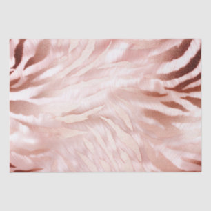 Papier Mousseline Rose rose blanc Zebra Animal