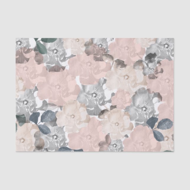 Papier Mousseline Rose rose et noir (Recto)