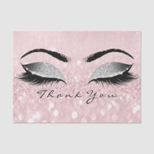 Papier Mousseline Rose Rose or Parties scintillant argent Merci yeux