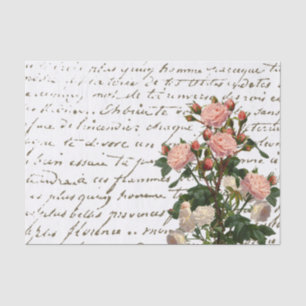 Papier Mousseline Rose rose rose rose fusée Vintage