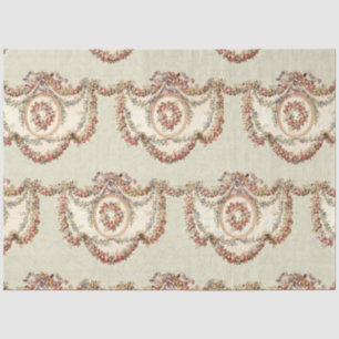 Papier Mousseline Rose rose rose vintage Floral Garland Découpage