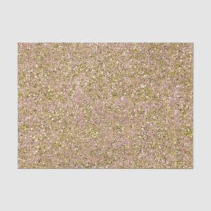 Papier Mousseline Rose Rouge Blush & Or Glam Paillettes Fête Paillet