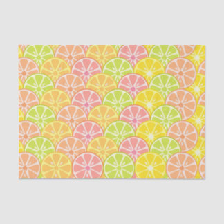 PAPIER MOUSSELINE ROSE VERT ORANGE JAUNE TRANCHE DE FRUITS
