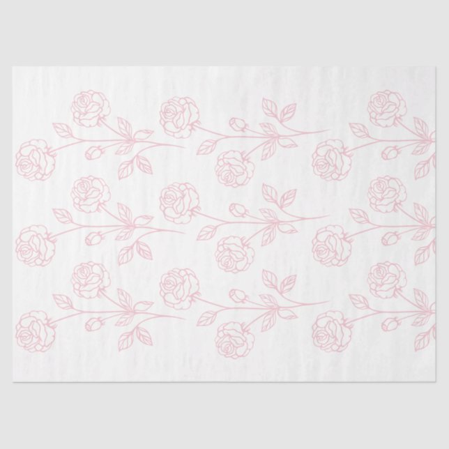 Papier Mousseline Rose vintage Dessin Dessin rose Découpage (Recto)