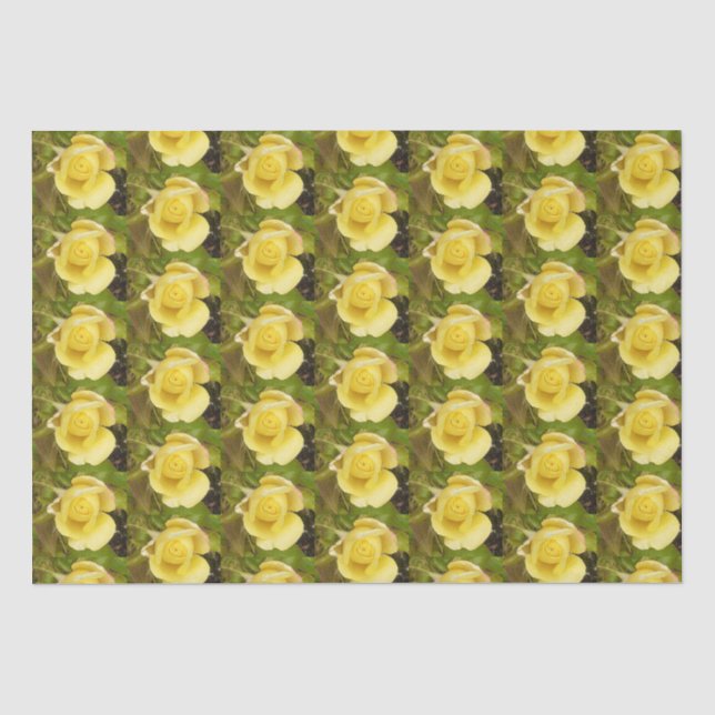 Papier Mousseline Rosebud jaune (Recto)