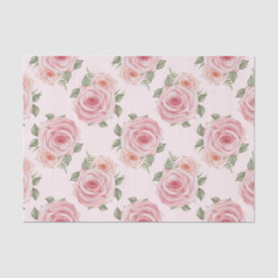 Papier Mousseline Roseraie rose vintage cottage motif floral