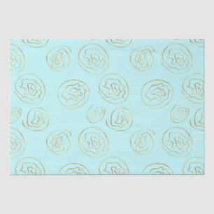 Papier Mousseline roses à la menthe et à l'or