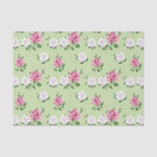 Papier Mousseline Roses de jardin (Recto)