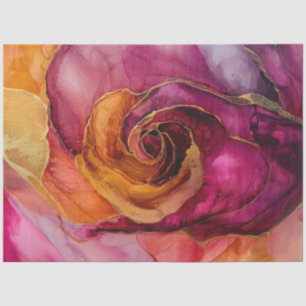Papier Mousseline Roses de la série Encre d'alcool Conception #30
