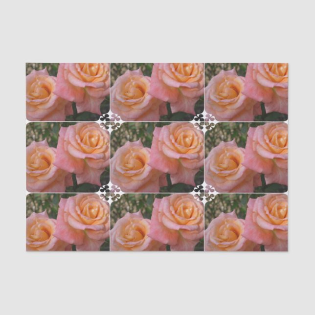 Papier Mousseline Roses en pastel (Recto)