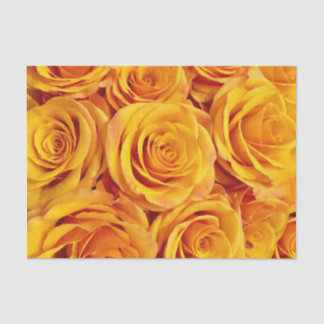 Papier Mousseline Roses jaunes saisissants