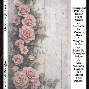 Papier Mousseline Roses Pâle Rose Clair Dépenaillé Grimpant FD9L Déc