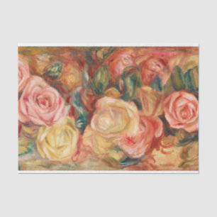Papier Mousseline Roses par Auguste Renoir
