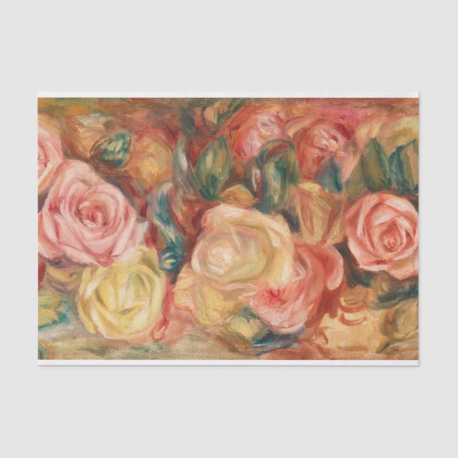 Papier Mousseline Roses par Auguste Renoir (Recto)