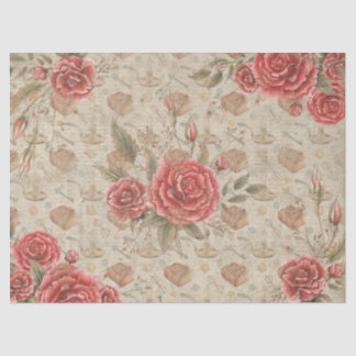 Papier Mousseline Roses pour les amateurs de livre Tissus Papier