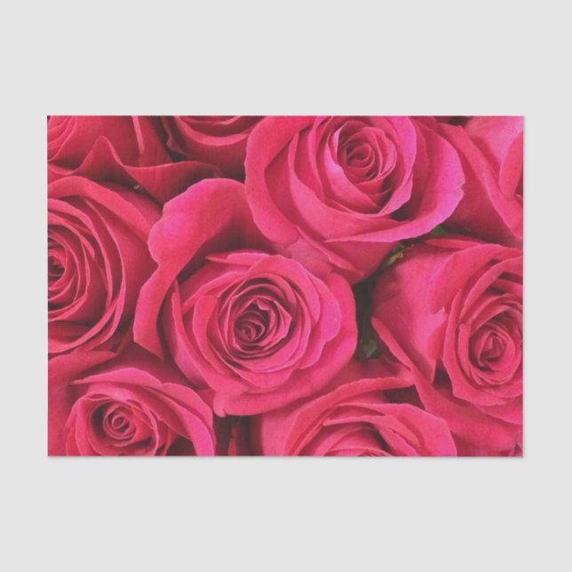 Papier Mousseline Roses rose-foncé chics minables de victorian (Recto)