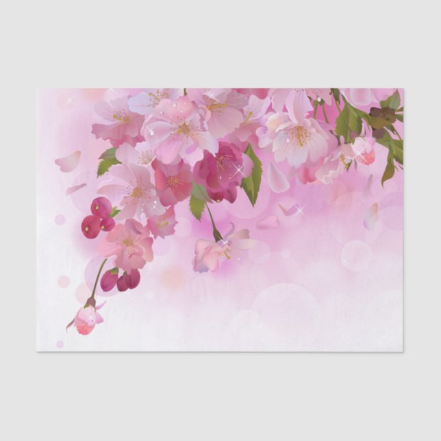 Papier Mousseline Roses roses (Recto)