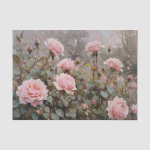 Papier Mousseline Roses Roses Aquarelle Découpage
