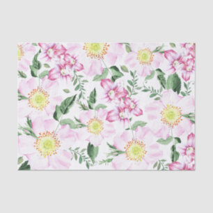Papier Mousseline Roses Roses Fleurs Bohèmes Motif Aquarelle