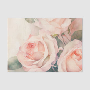 Papier Mousseline ROSES ROSES ROSES belle feuille de découpage flora