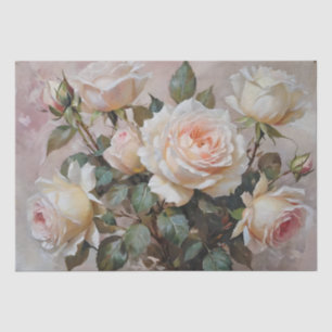 Papier Mousseline Roses roses roses et blanches Imprimer Découpage /