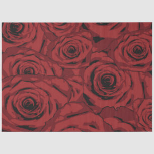 Papier Mousseline Roses rouges