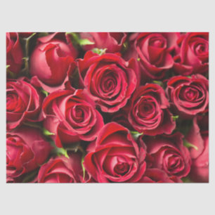 Papier Mousseline Roses rouges