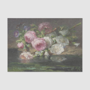 Papier Mousseline Roses sur le plancher forestier par Margaretha Roo