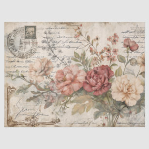 Papier Mousseline Roses Vintages du journal indésirable