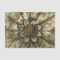 Rosette décorative Demask sur Arrière - plan gris