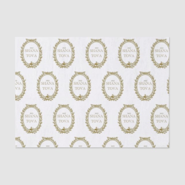 Papier Mousseline Rosh Hashana Papier Tissu Inspiré Parisien (Recto)