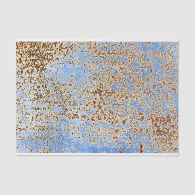 Papier Mousseline Rosty Distressed Grunge Bleu Peinture do-it-yourse (Recto)