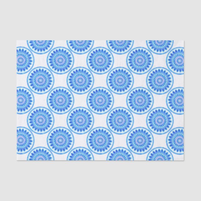 Papier Mousseline Roue à eau bleue (Recto)