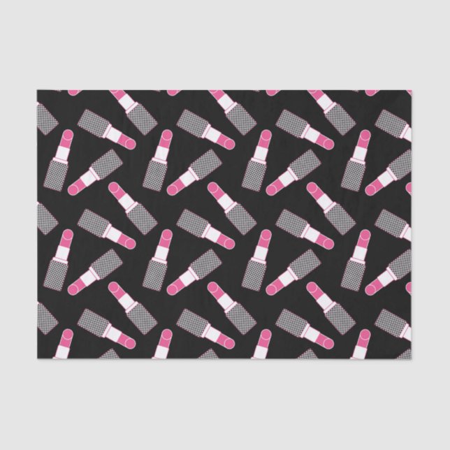 Papier Mousseline Rouge à lèvres rose (Recto)