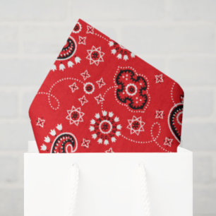 Papier Mousseline Rouge Bandana Deux Tons Jaune Blanc Russe Moderne