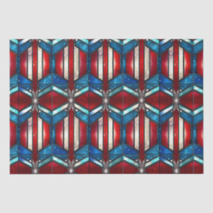 Papier Mousseline Rouge Blanc Bleu Patriotique Vitrail 4 Juillet