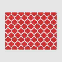 Rouge Blanc Marocain Quatrefoil Motif #5