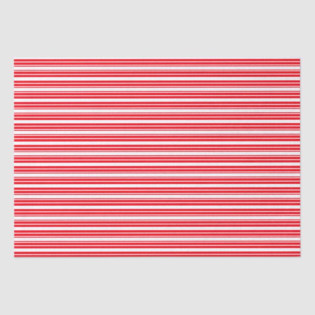 Papier Mousseline Rouge Blanc Vertical Stripes Cool Moderne Motif (Recto)