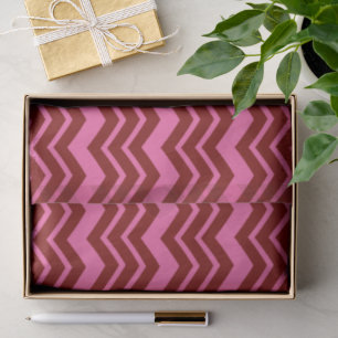Papier Mousseline Rouge bordeaux rose chevron design zigzag