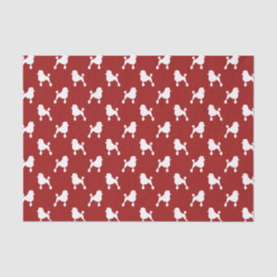 Papier Mousseline Rouge de fantaisie de motif de silhouettes de