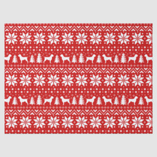 Papier Mousseline Rouge de motif de Noël de griffons de pointage à