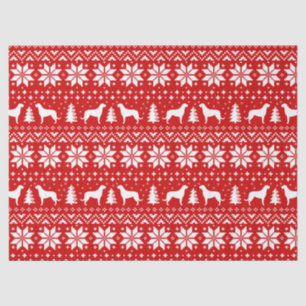 Papier Mousseline Rouge de motif de Noël de silhouettes de