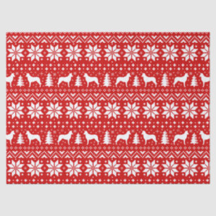 Papier Mousseline Rouge doux de motif de Noël de silhouettes de