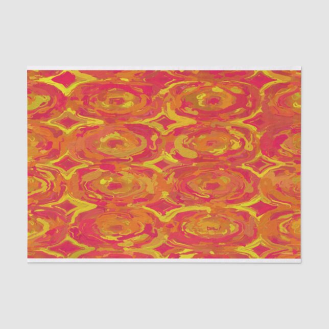 Papier Mousseline Rouge et jaune (Recto)