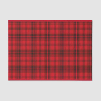 Papier Mousseline Rouge gai classique du plaid |