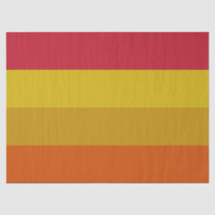 Papier Mousseline Rouge, jaune, or et orange