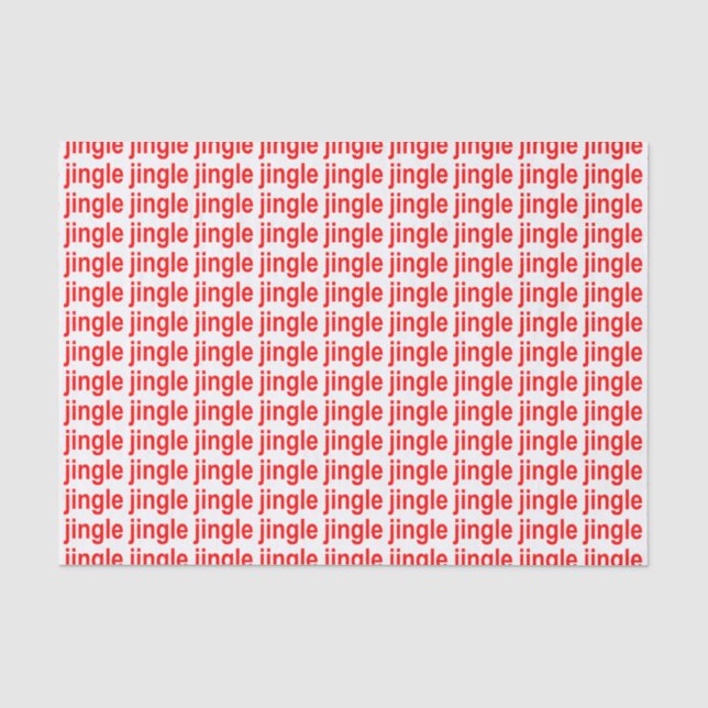 Papier Mousseline Rouge Jingle (Recto)