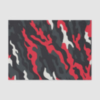 Rouge Noir Gris Blanc Camouflage Camo Motif