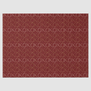 Papier Mousseline Rouge or XOXO